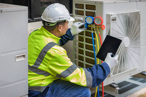 Professional Hvac technician working in State Center, IA